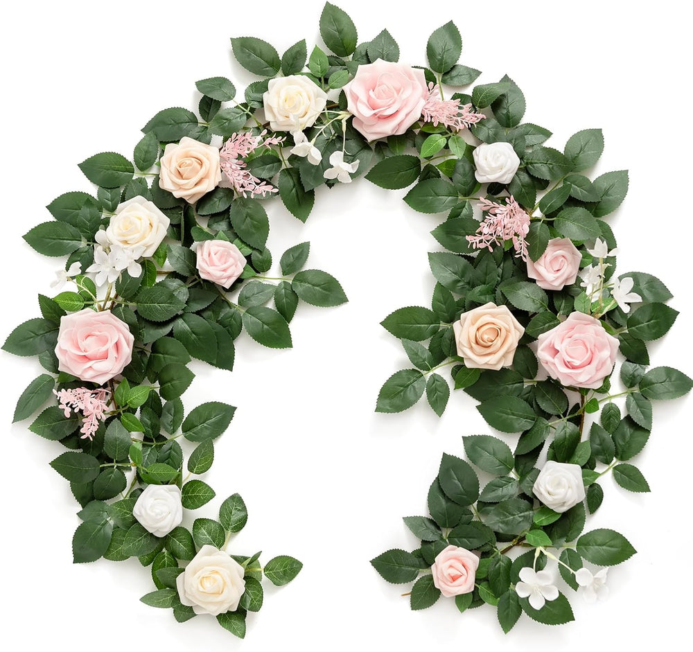 Ling's moment 5 FT Blush Artificial Flower Garland