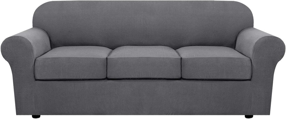 H.VERSAILTEX 4 Piece Stretch Sofa Covers for 3 Cushion Couch Covers for Livin...