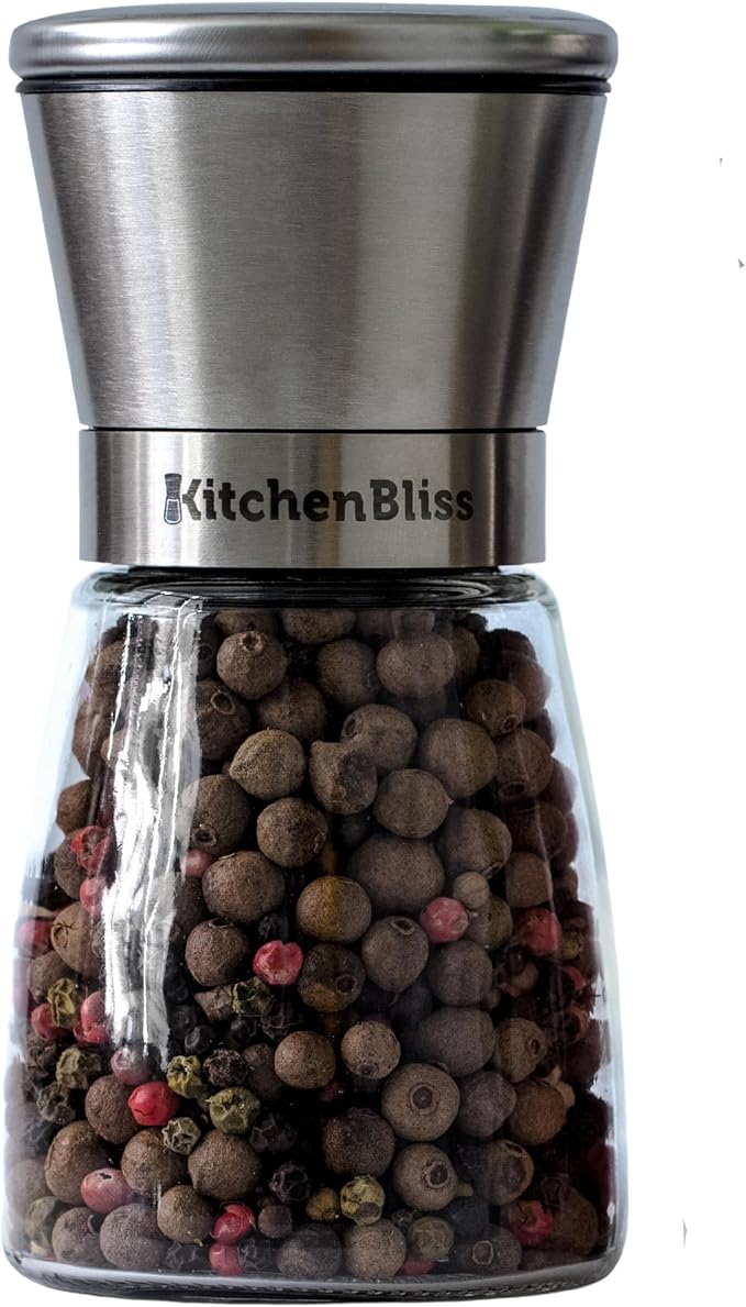 Professional Salt and Pepper Grinder – Premium Stainless Steel Salt and Pepper by KitchenBliss