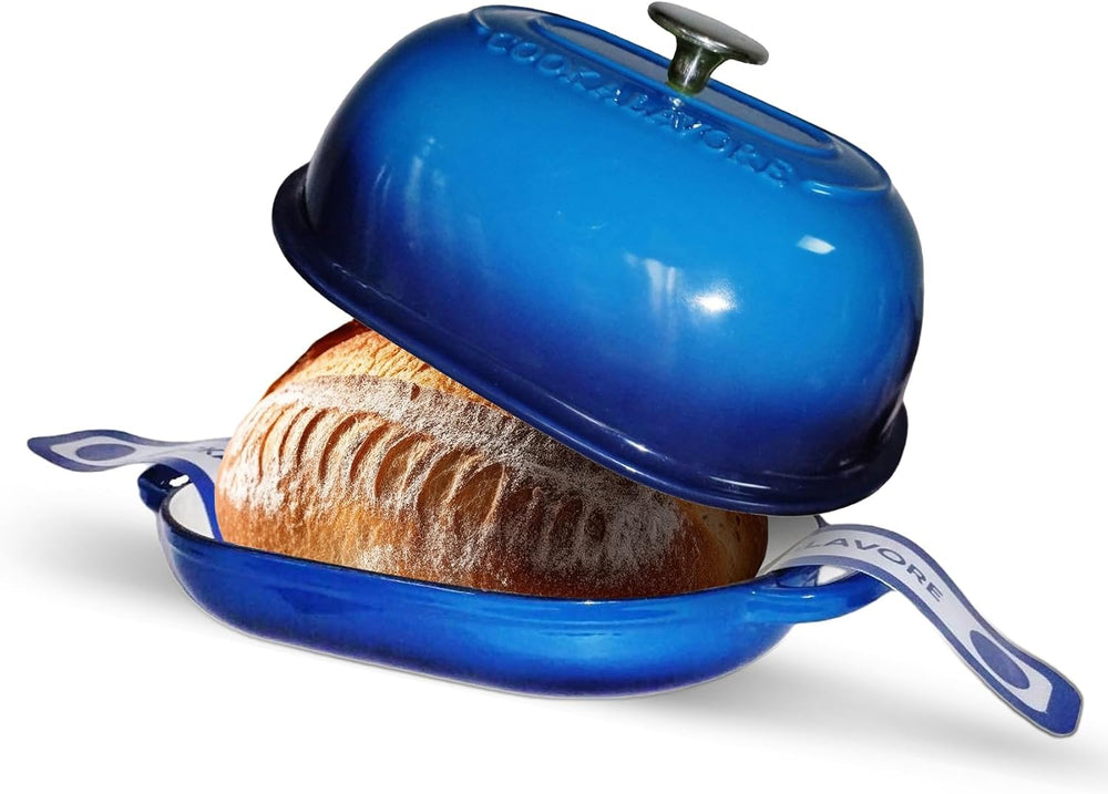 Cast Iron Bread Oven, 6 QT Bread Oven, Thick Enameled Loaf Pan