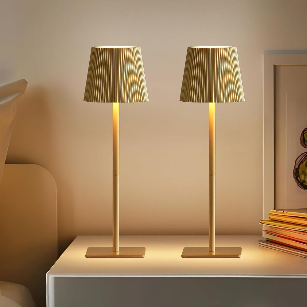 LUTEC 4 Pack Cordless Table Lamp,6000mAh Rechargeable Battery Operated Desk L...