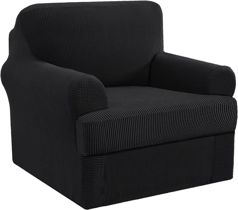 H.VERSAILTEX Stretch Armchair Covers Slipcover 2 Piece Chair Covers for Livin...