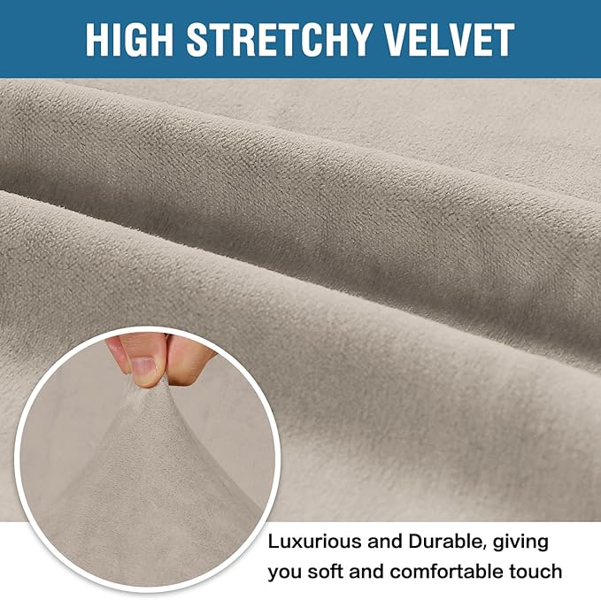 H.VERSAILTEX Stretch Velvet Loveseat Covers - Image 3