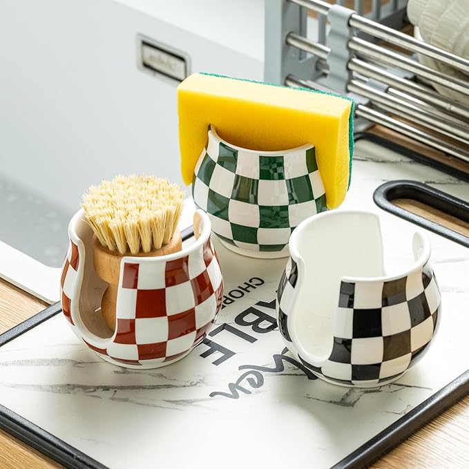 Zoeeker Checkered Sponge Holder - Image 7