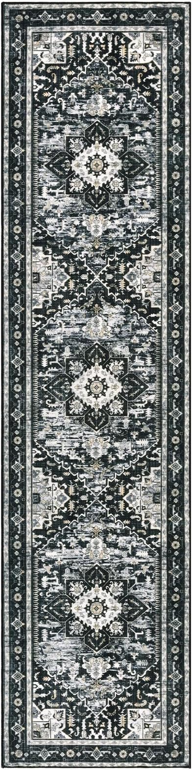 Yamaziot Washable Runner Rug, 2x8 Non-Slip Boho Vintage Hallway Rug Runner - Image 2