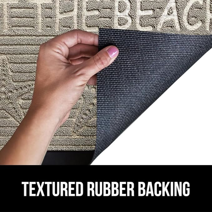GORILLA GRIP 100% Waterproof All-Season WeatherMAX Doormat, US Designed Natural - Image 5