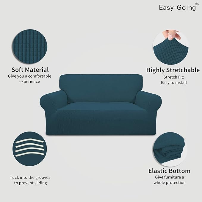 Easy-Going Stretch Loveseat Slipcover 1-Piece Sofa Cover Furniture Protector - Image 3