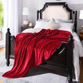 JIAHANNHA Flannel Fleece Blanket Queen Size Red 90 by 90 Inches Blankets by JIAHANNHA