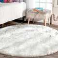 Latepis Large Circle Area Rugs for Living Room Round Rug 8ft Fluffy Bedroom by Latepis