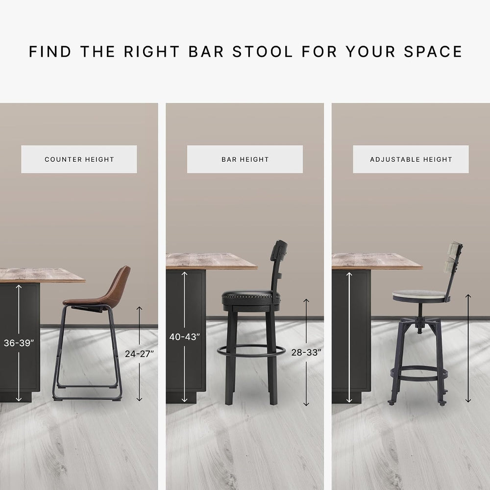 Signature Design by Ashley Counter Height Bar Stool, Set of 2, Black