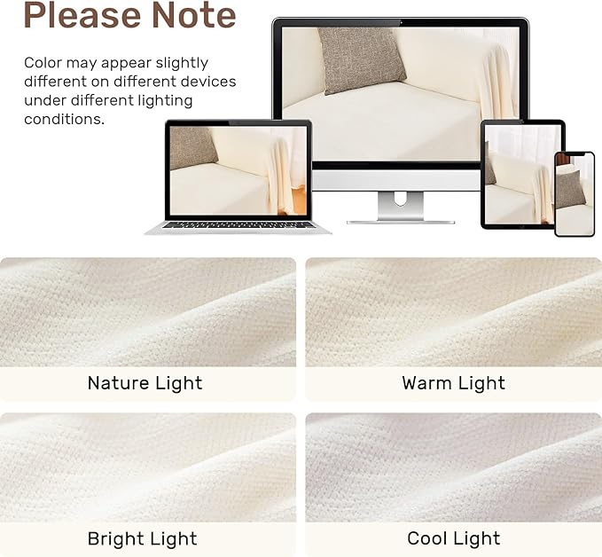 Sectional Couch Covers, 2 Pieces Washable L Shaped Couch Covers Sofa Blanket - Image 8