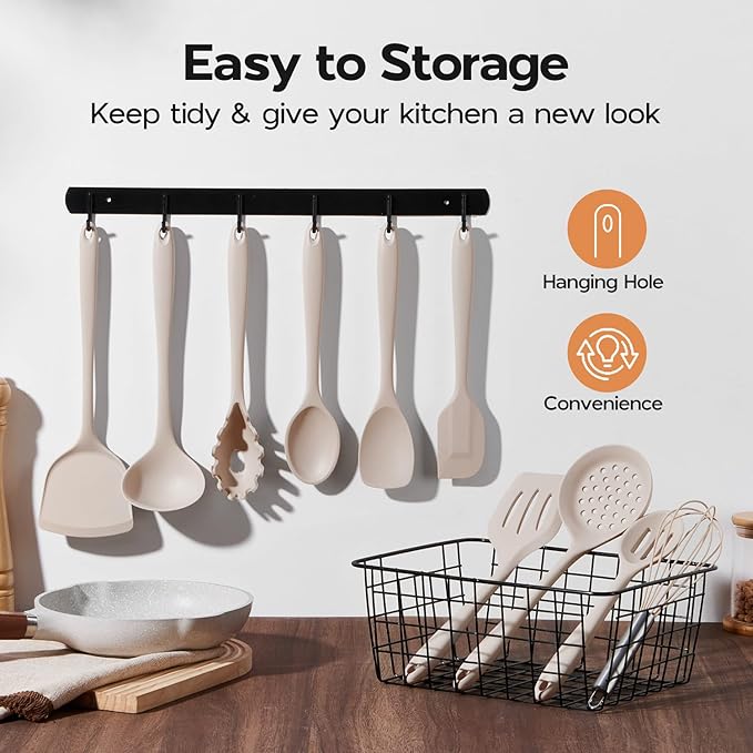Onader Silicone Cooking Utensils Set of 10, Kitchen Utensils - Image 5