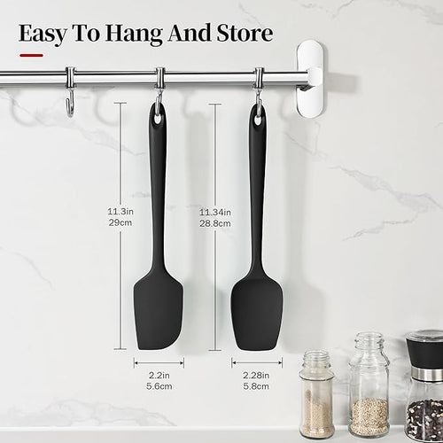 600ºF Heat Resistant Spatulas, High Heat Food Safe Semless Kitchen Silicone - Image 2