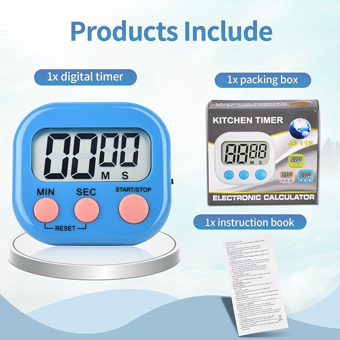 4 Pack Digital Kitchen Timer Magnetic Digital Timer - Image 3