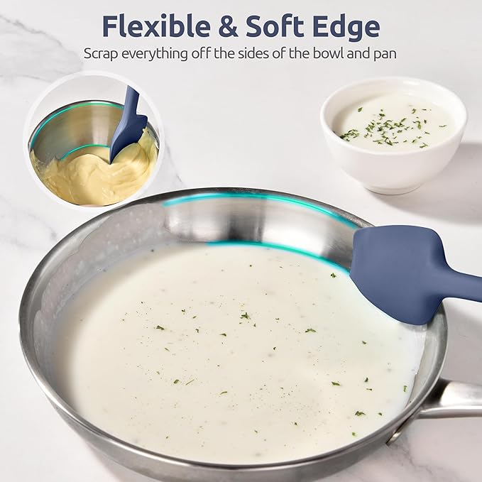 U-Taste Extra-Long 600ºF Heat Resistant Spatula Spoon: 14" Silicone Spoonula - Image 8