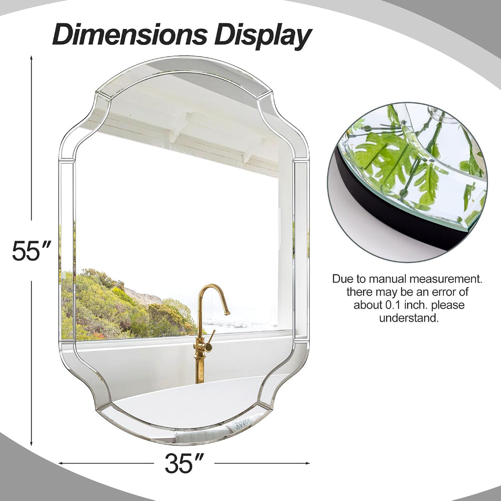 Large Mirror for Living Rroom, 55" x 35" Large Decorative Mirrors w...