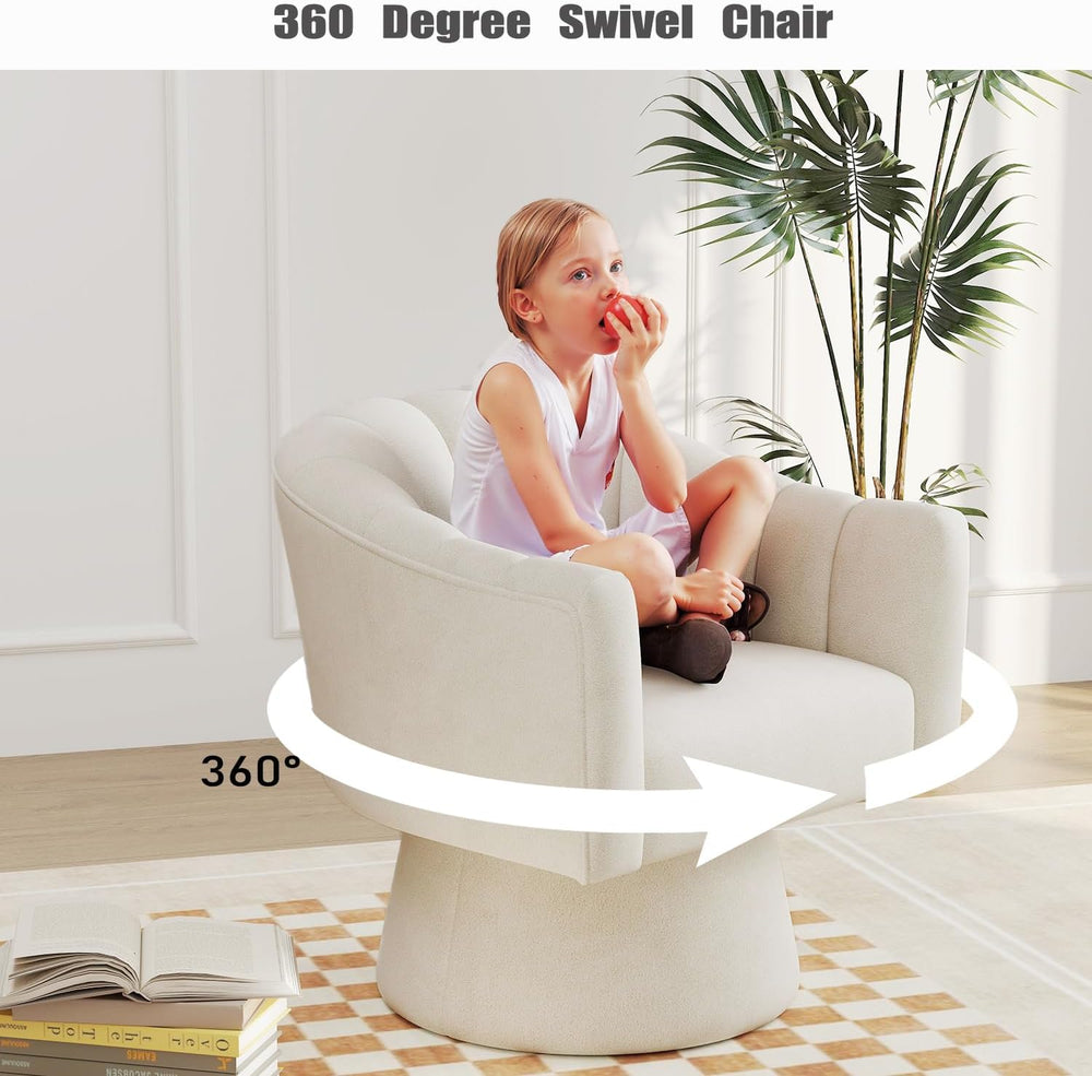 Swivel Accent Chair Set of 2, Modern Velvet Barrel Chair for Living Room