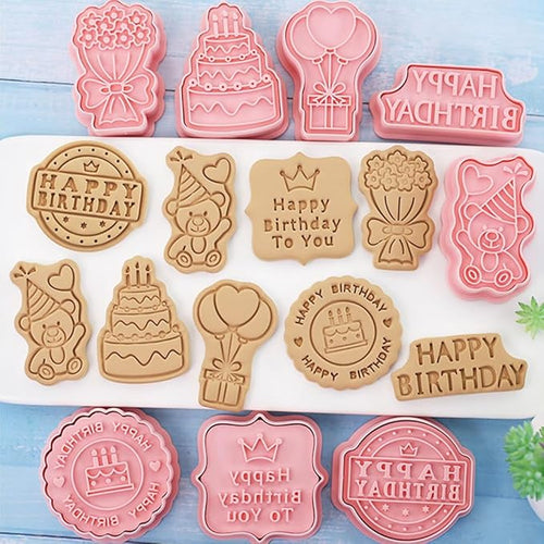 8 Pcs Cookie Cutters Set 3D Holiday Cookie Cutters - Image 2