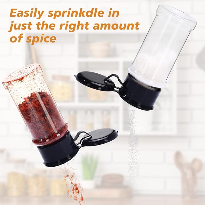 Amyhill 100 Pcs Plastic Spice Bottles Spice Jars