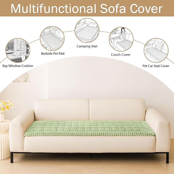 hyha Couch Covers for Dogs Washable, Non Slip Plush Dog Sofa Protectors - Image 3