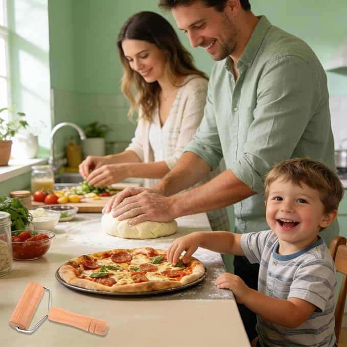 Small Wooden Rolling Pin for Baking, 7 Inch Mini Dough Roller, Non Stick Pizza - Image 6