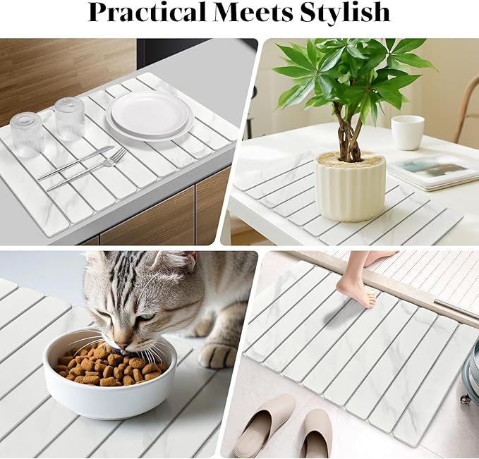 Large Stone Dish Drying Mats for Kitchen Counter, Eco-Friendly Absorbent - Image 7