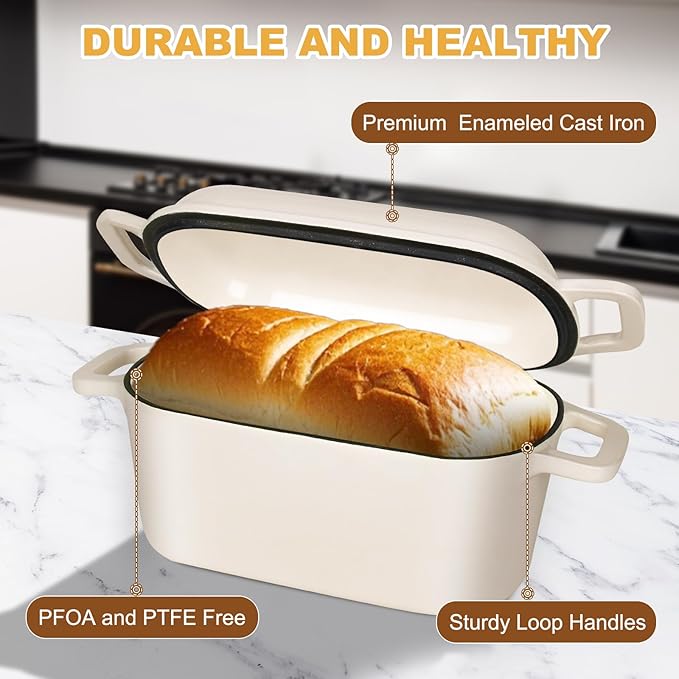 Oval Enameled Cast Iron Dutch Oven