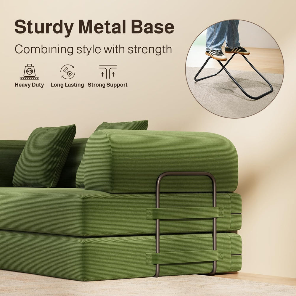 Ahomly 78.8'' Convertible Sofa Bed,5-in-1 Boneless Couch, No Assembly