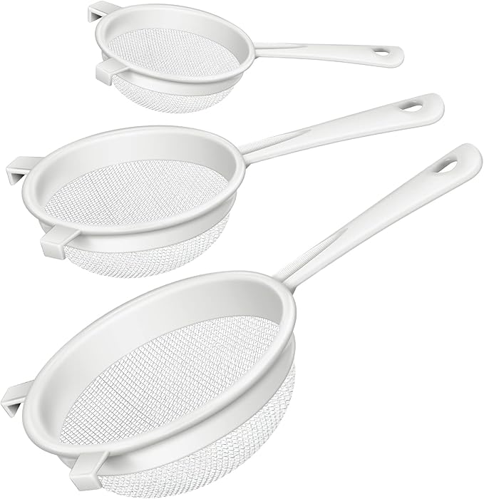 3 Pcs Plastic Nylon Mesh Strainer Colander by Skyley