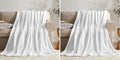 KMUSET Fleece Blanket Throw Size White Lightweight Super Soft Cozy Luxury Bed by COZYBLANKETHappyHomeLife