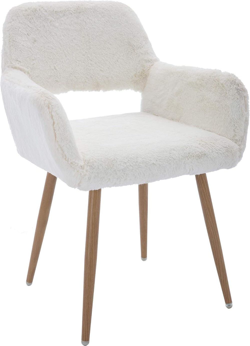 KCC Desk Chair No Wheels Makeup Vanity Chair for Living Room,1PC,White