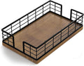 Wican Guest Towel Holder Tray for Bathroom, Oak and Iron Napkins Holder for by Wican