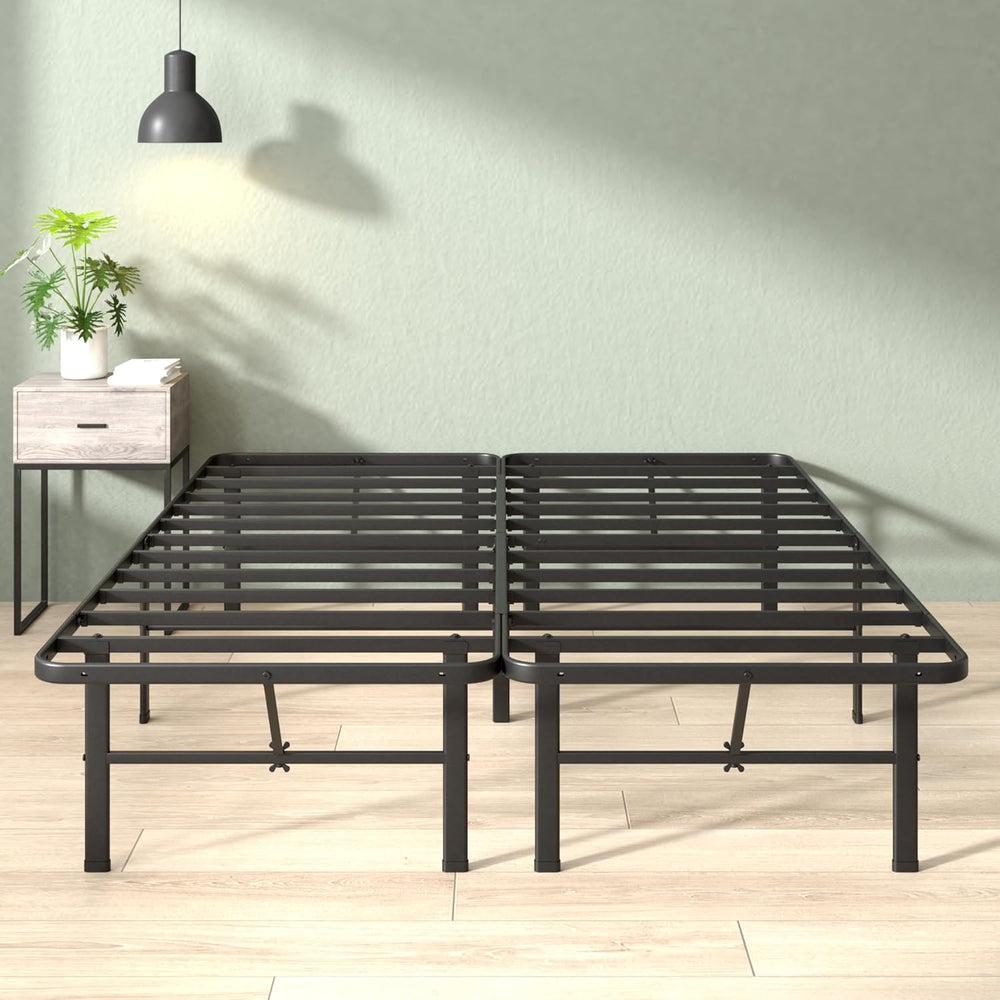 Zinus 14 Inch Rumi Metal Bed Frame, No Box Spring Needed, Black, Full
