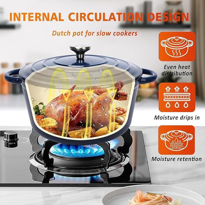 Hisencn Enameled Cast Iron Cookware Set