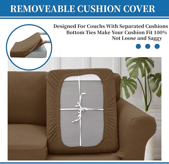 XINEAGE New 3 Pieces Couch Covers - Image 4