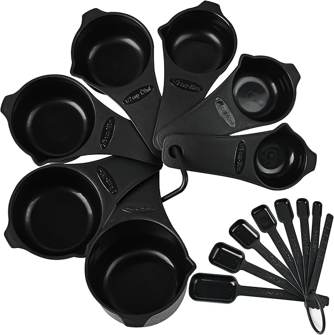 Measuring Cups and Spoons Set 15, Metric & US 7 Measure Cups & 7 Measure Spoons - Image 7