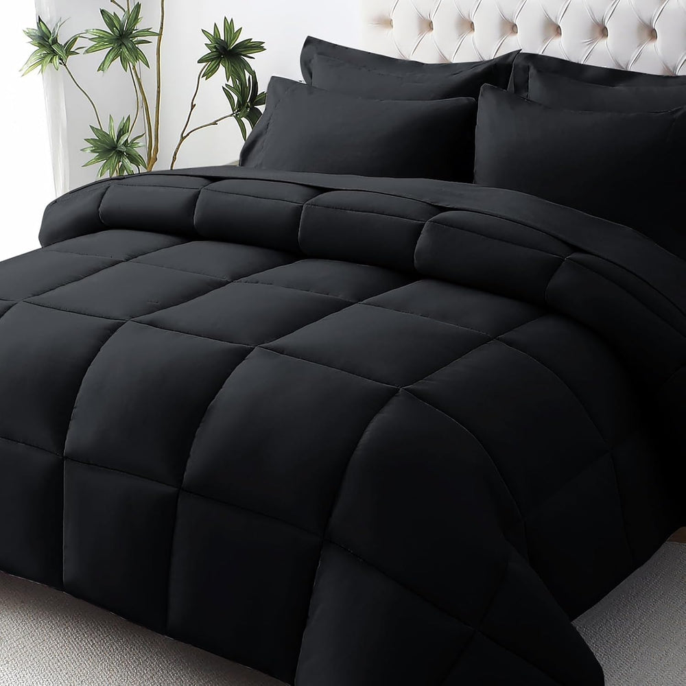 JOLLYVOGUE Queen Comforter Set, Ultra-Soft Bed in a Bag Queen Size 7 Pieces, ...
