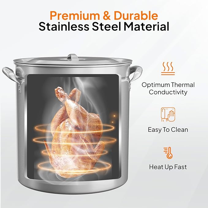 Bonnlo 82QT Stainless Steel Stock Pot