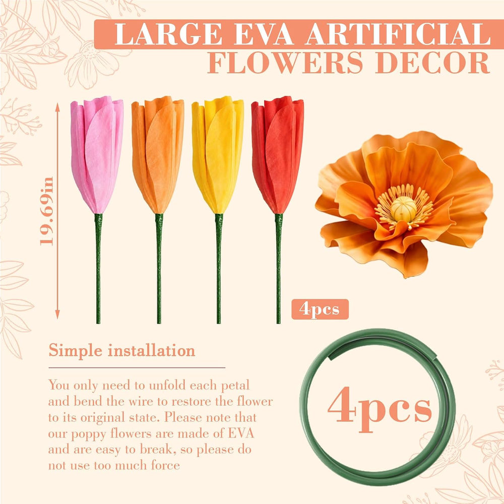 4 PCS 5ft Giant Artificial Flower for Wedding & Birthday Party