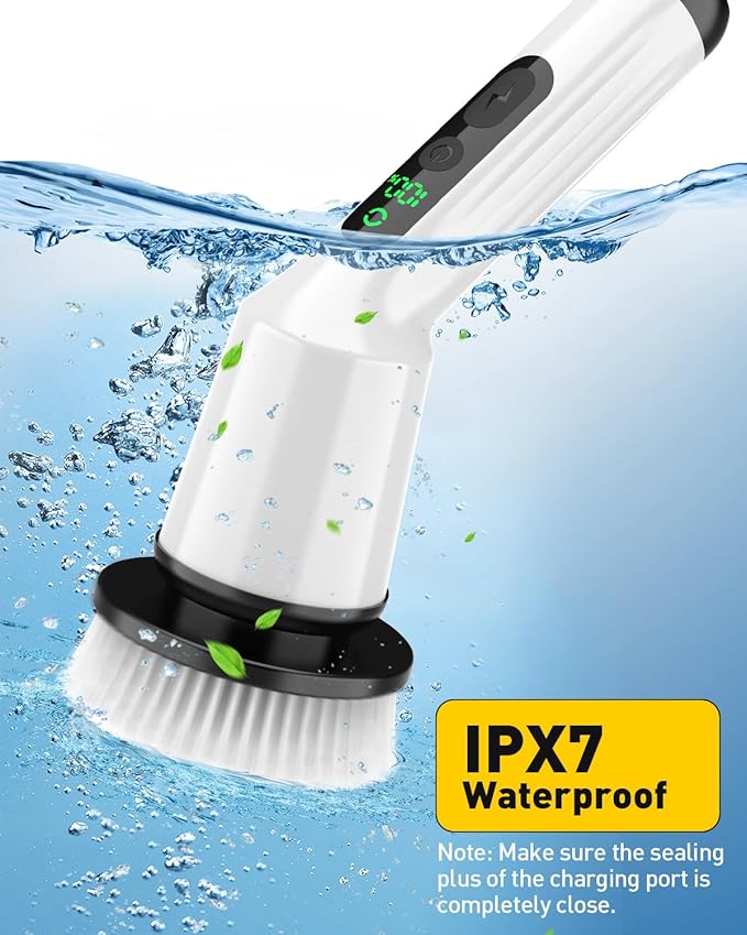 Electric Spin Scrubber for Cleaning Bathroom, Shower Scrubber Cordless Cleaning - Image 6