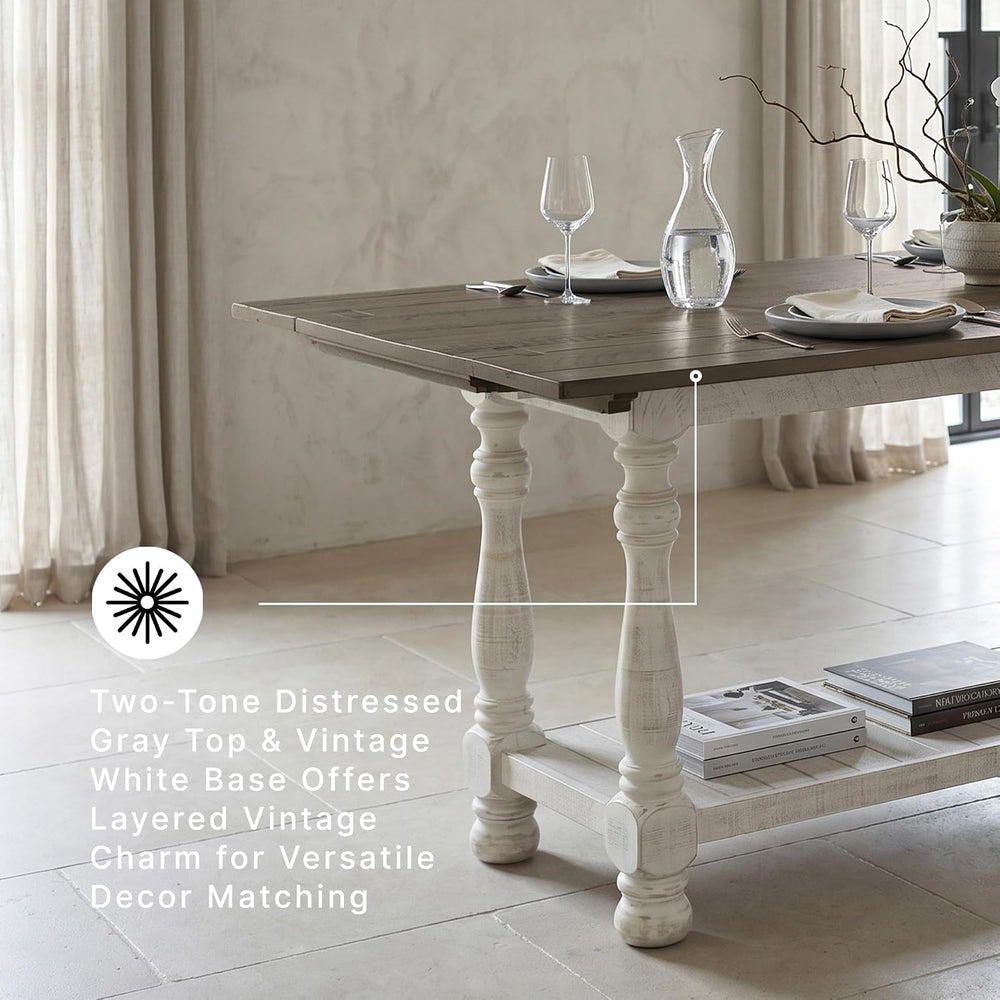 Signature Design by Ashley 1-Piece Farmhouse Sofa Table, Flip Top