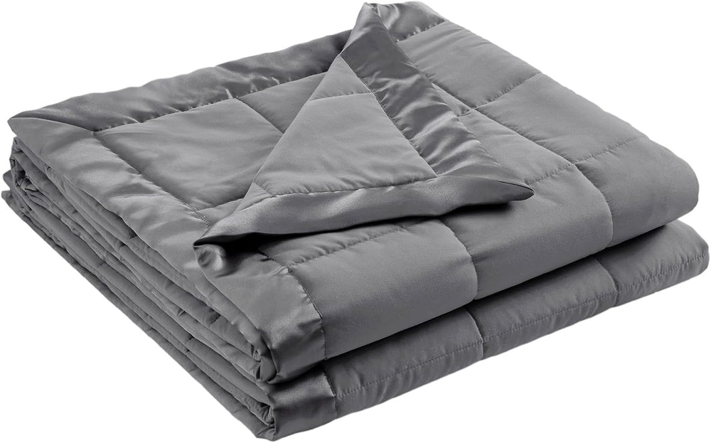 Madison Park Down Alternative King Blanket for Bed, Satin Trim, Charcoal