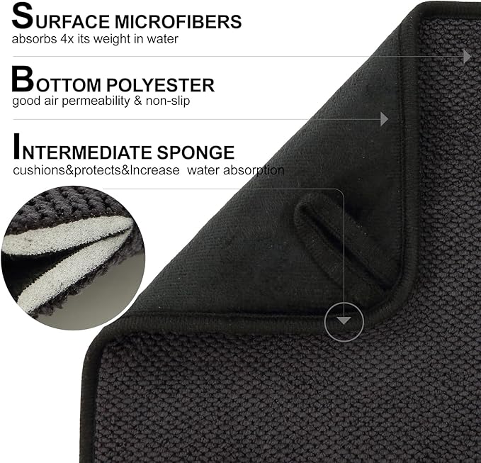 2 Pack Microfiber Dish Drying Mat - Image 4