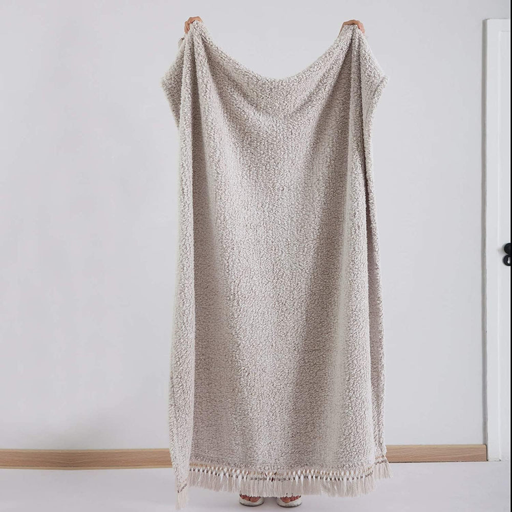 Ultra Soft Fleece Sherpa Blanket Queen Size,Lightweight Cozy Boho Bed Blanket...