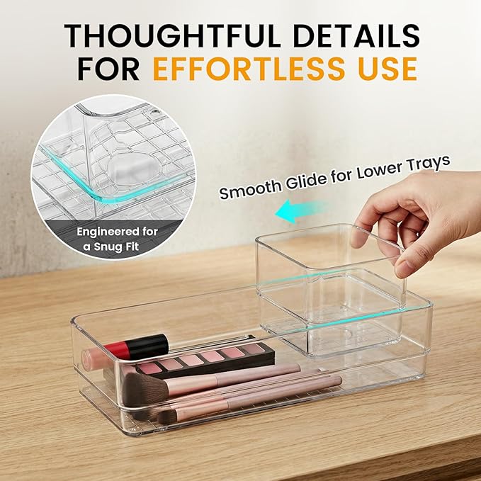 Clear Acrylic Makeup Organizer and Make Up Storage - Image 2