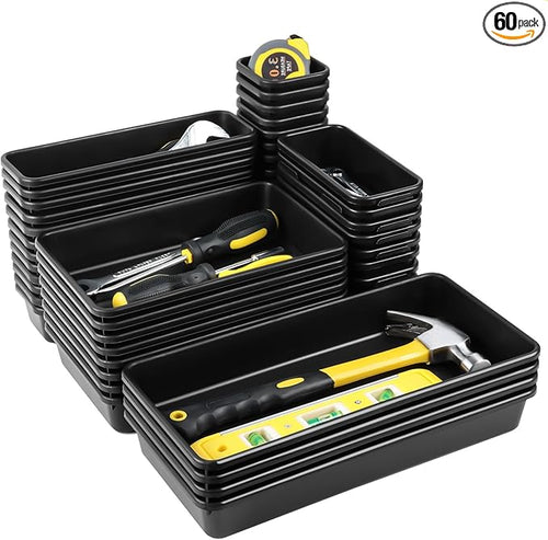 60PCS Tool Box Organizer Tray Divider, More Large Sizes-5 Sizes Desk Drawer by ProductPage