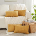 Fancy Homi 4 Packs Mustard Yellow Decorative Throw Pillow Covers 14x24 Inch by Fancy+Homi