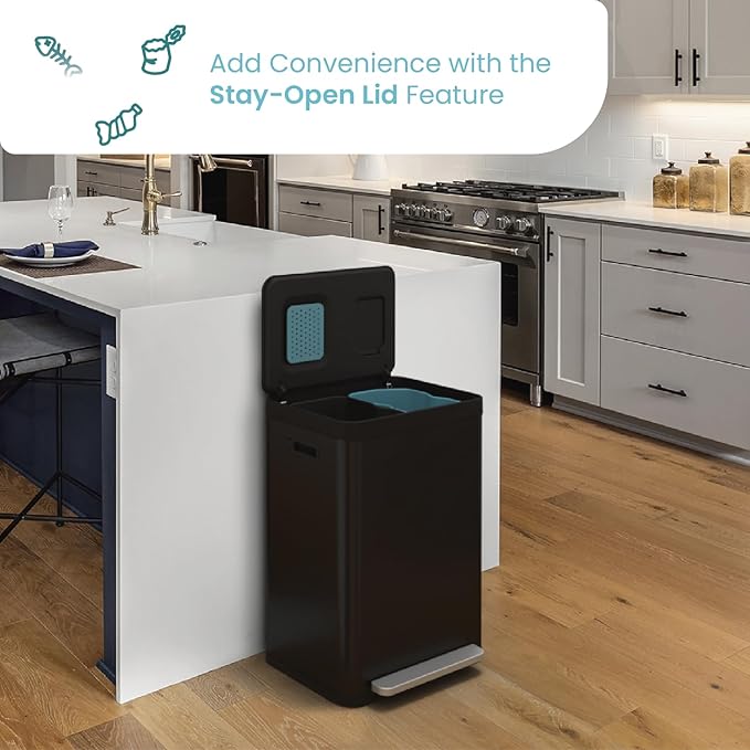 Home Zone Living 19 Gallon Kitchen Trash Can