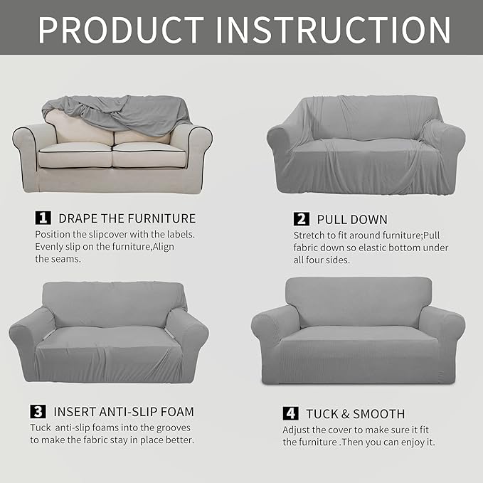 Easy-Going Stretch Oversized Sofa Slipcover 1-Piece Sofa Cover Furniture - Image 8