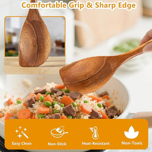 2 Pack Premium wooden spoons for cooking - Image 2